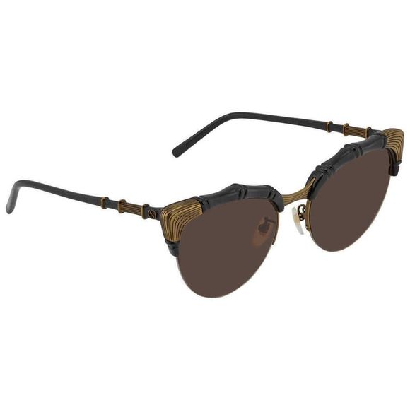NEW Gucci Brown Cat Eye Women's Sunglasses - Picture 1 of 4